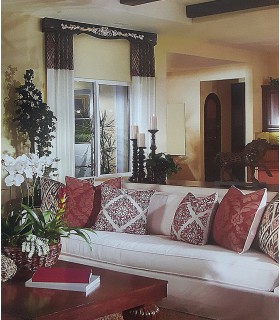 قاب پرده پلیمری رنگ قهو های طرح نگین کد S1-205