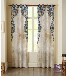 پرده کتان چاپی هازان طرح کد K1-211