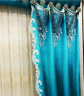 پرده مخمل لب هاشیه لیزری