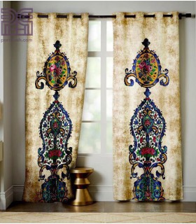 پرده کتان چاپی هازان طرح نگار کد K1-215