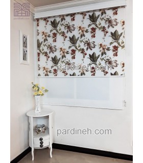 پرده زبرای دو مکانیزم طرح گلهای بهشتی