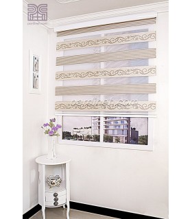 پرده زبرا طرح پلیسه میکس کد Z1-117