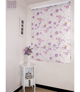 پرده زبرا سه بعدی طرح بنفشه کد Z1-121