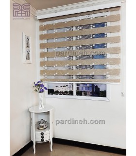 پرده زبرا گلدوزی طرح قاصدک کد Z1_103