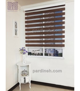 پرده زبرا طرح چوب کد Z1-104