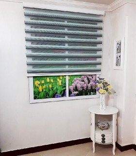 پرده زبراطرح پارمیس رنگ مغز پسته ای کد Z-124