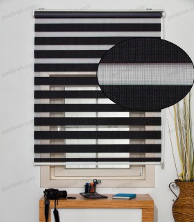 پرده زبرا ساده رنگ مشکی کد Z1-128