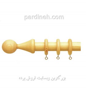 چوب پرده چوبی رنگ عسلی کد S4-10