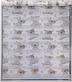 پرده زبرا چاپی طرح کودک خرسی کد Z1-137