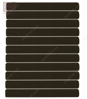 پرده کرکره فلزی آلومینیومی 16 میلیمتری راه راه رنگ مشکی کد Z1-141