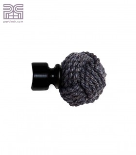 قپه میله پرده 28 میلی متری مدل کلافی رنگ مشکی کد S1-303