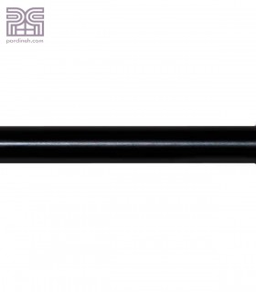 چوب پرده آلومینیومی تمام گرد 28 میلیمتری رنگ مشکی کد S4-30