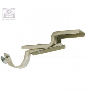 پایه سقفی چوب پرده رنگ استیل  کد S1-304