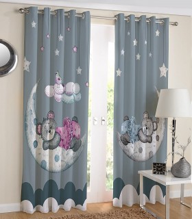 پرده پانچی هازان طرح ماه وستاره خرسی کدK1-339