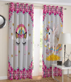 پرده چاپی هازان طرح اسب تک شاخ کد K1-342