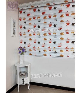 پرده زبرا چاپی طرح برگ ریزان کد Z1-010